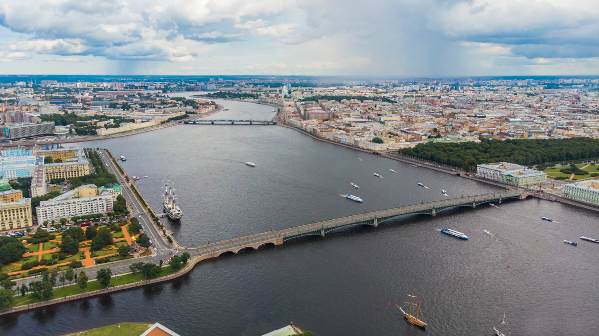 Мост на берегу Петропавловской