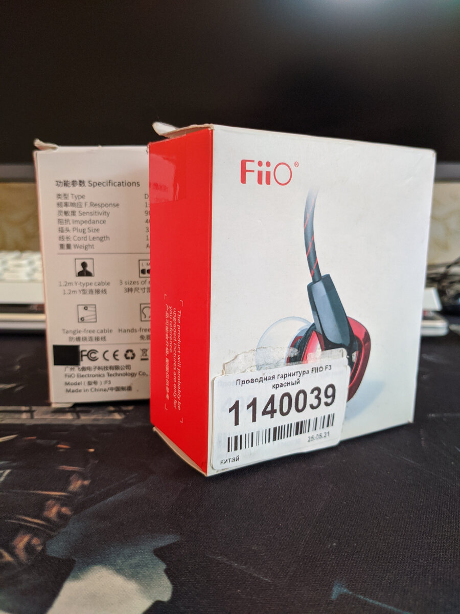 FiiO F3 Новая упаковка, личное фото.