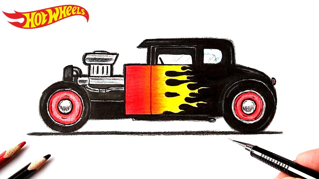 Как нарисовать Hot Wheels Hot Rod | Car drawing