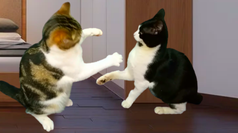 Кошки дерутся