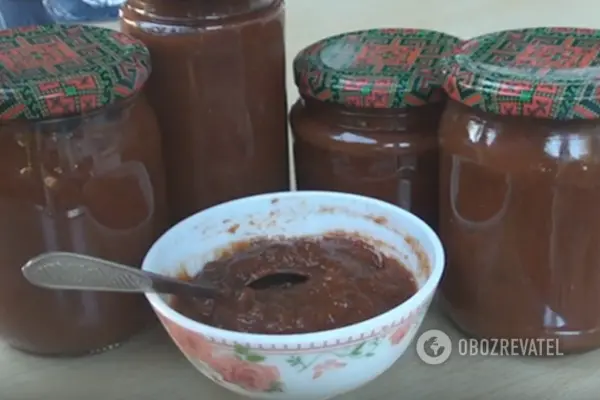 Готовый кетчуп из кабачков