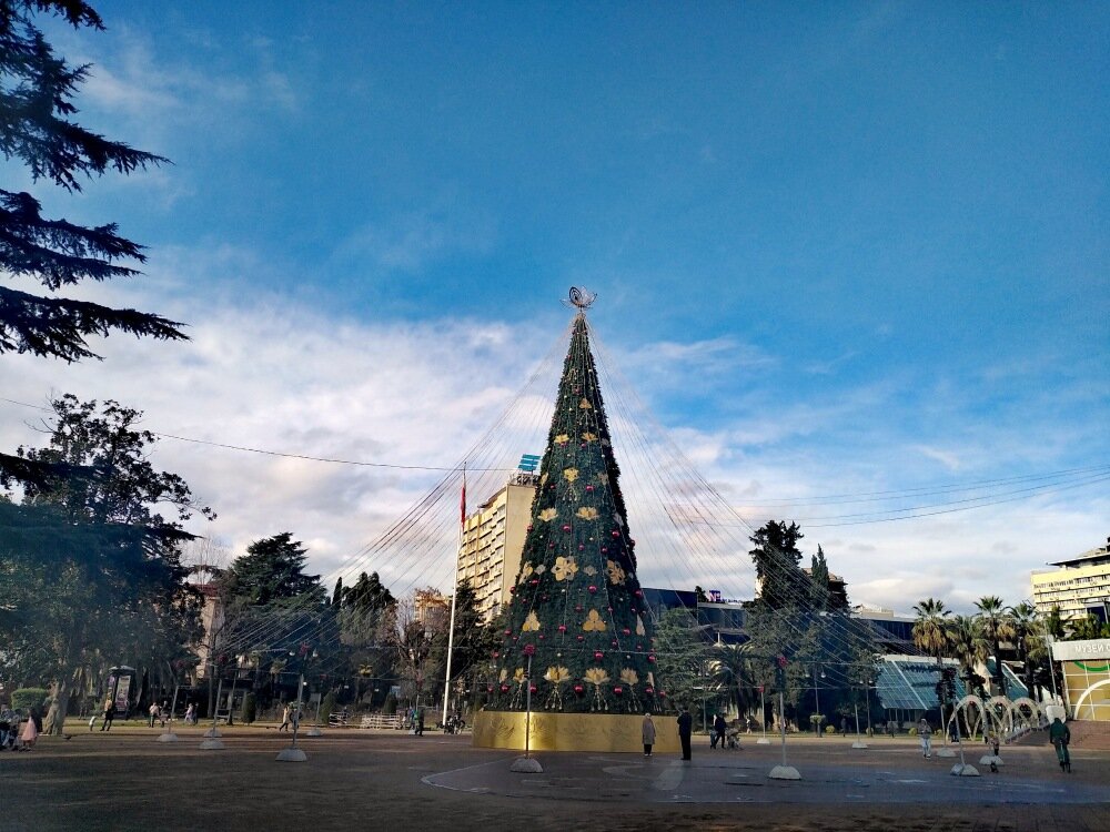 Главная Ёлка города на площади Флага, высотой больше 23 метров. Фото автора