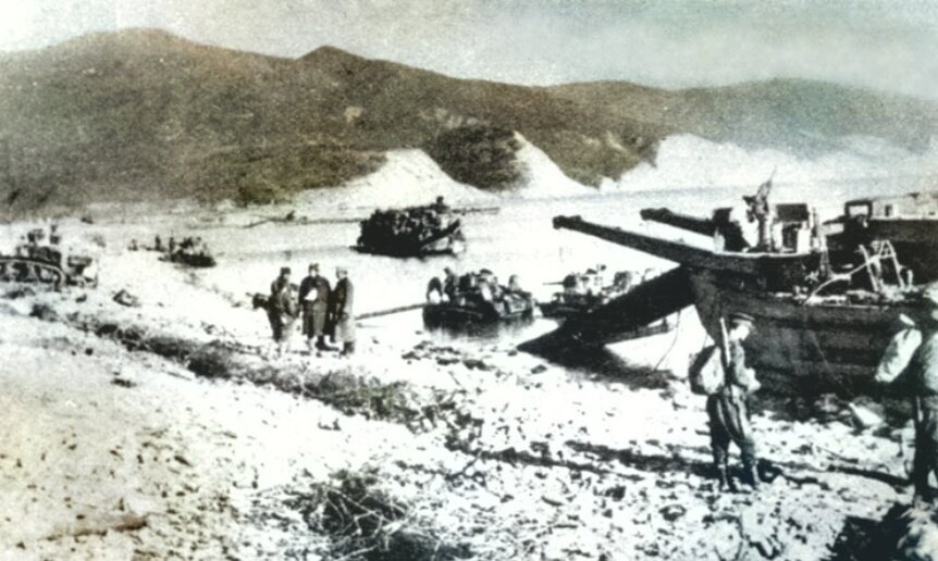 Побережье в районе Южной Озерейки — место высадки танкового десанта 4 февраля  1943 года