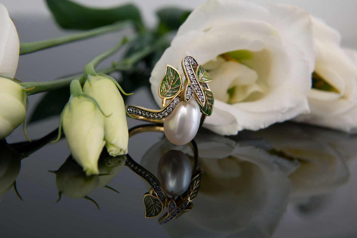 Кольцо "Подснежник" ювелирная студия "Yar`ko"