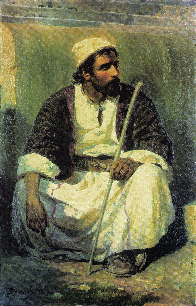 Василий Поленов. Этюд фигуры Христа для картины «Христос и грешница», 1888. Екатеринбургский музей изобразительных искусств 