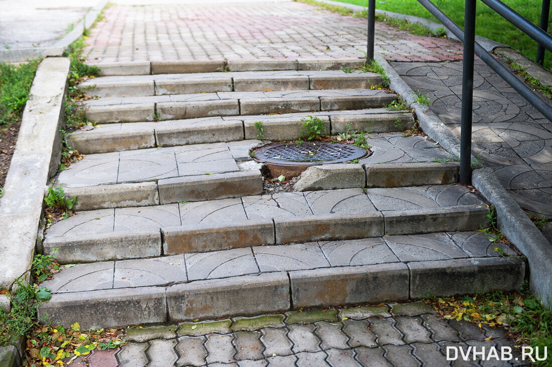    Люк посреди лестницы на Тургенева