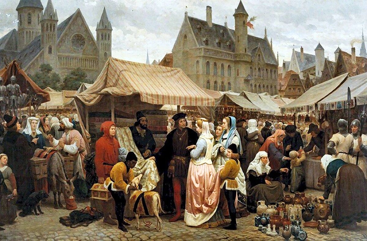Ярмарка в средневековом Генте. Не Германия, но картинка красивая