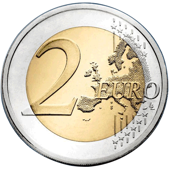 Монета в 2 евро. 2007 год. Медно-никелевый сплав. Источник: http://www.ecb.europa.eu/euro/coins/common/html/index.en.html