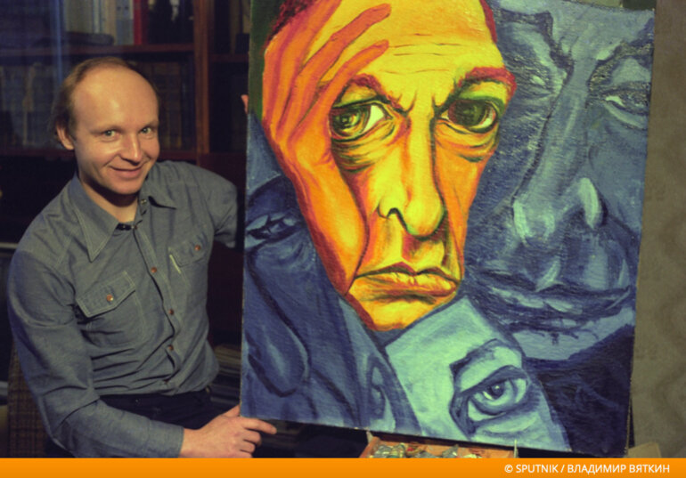 Андрей Мягков и "Портрет Олега Ефремова". Фото: Владимир Вяткин