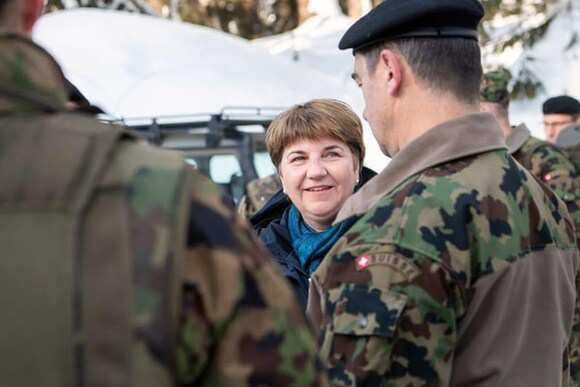 Министр обороны Швейцарии Виола Амхерд (Viola Amherd) в январе 2019 года во время Давосского форума. Keystone