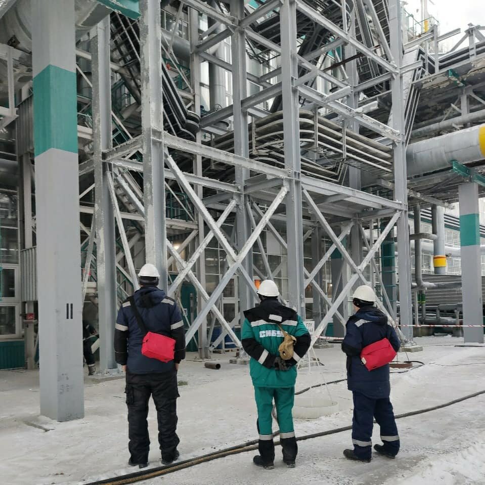 Испытания огнезащиты СПЕКТР на объекте компании СИБУР