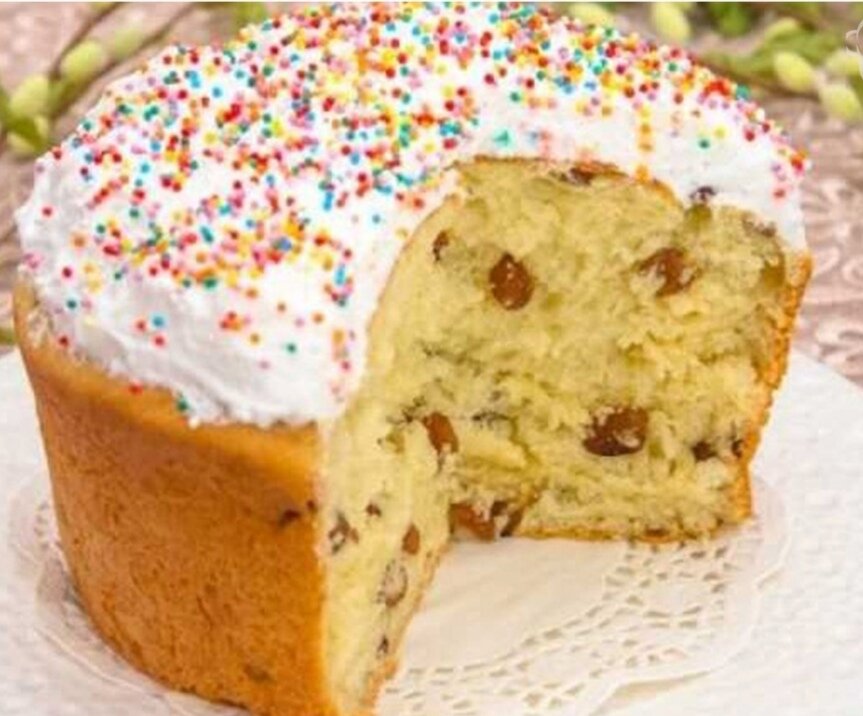 Пасхальный кулич на сметане