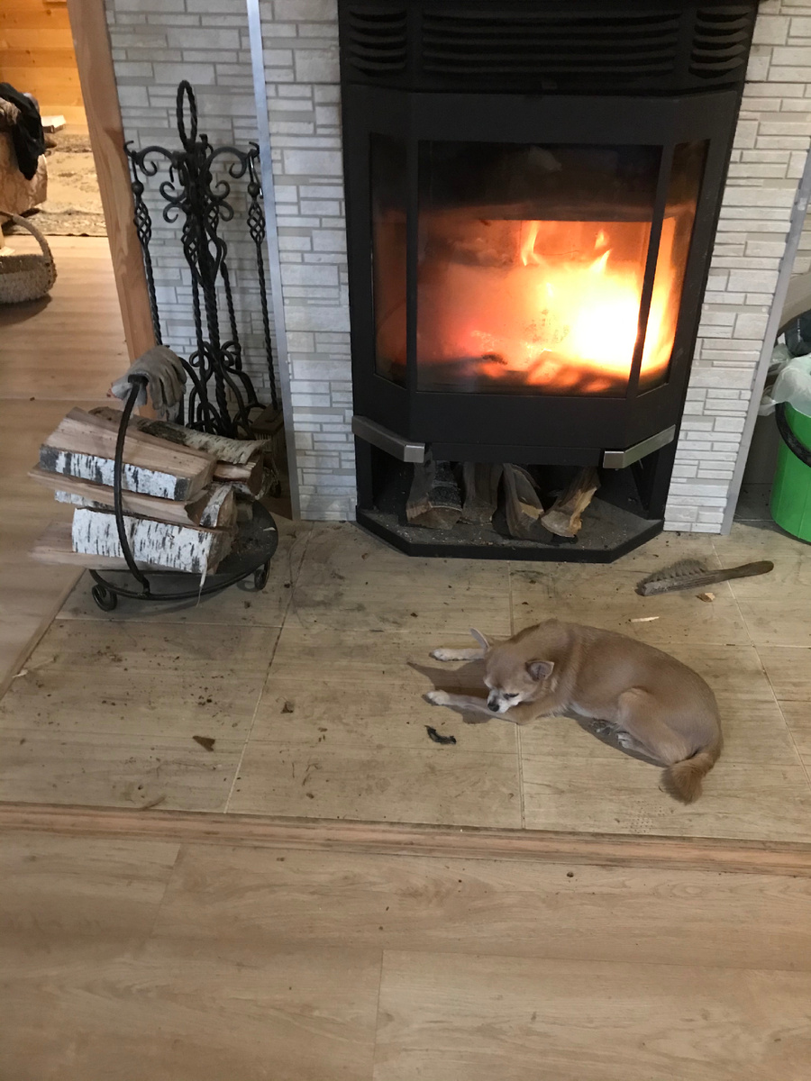   хорошо на даче греться у камина