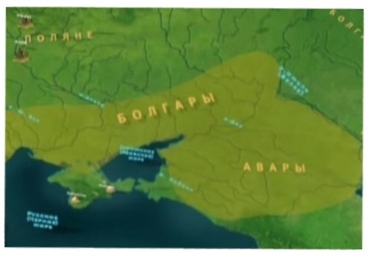 Территория расселения болгарских племен в 4-5 веке