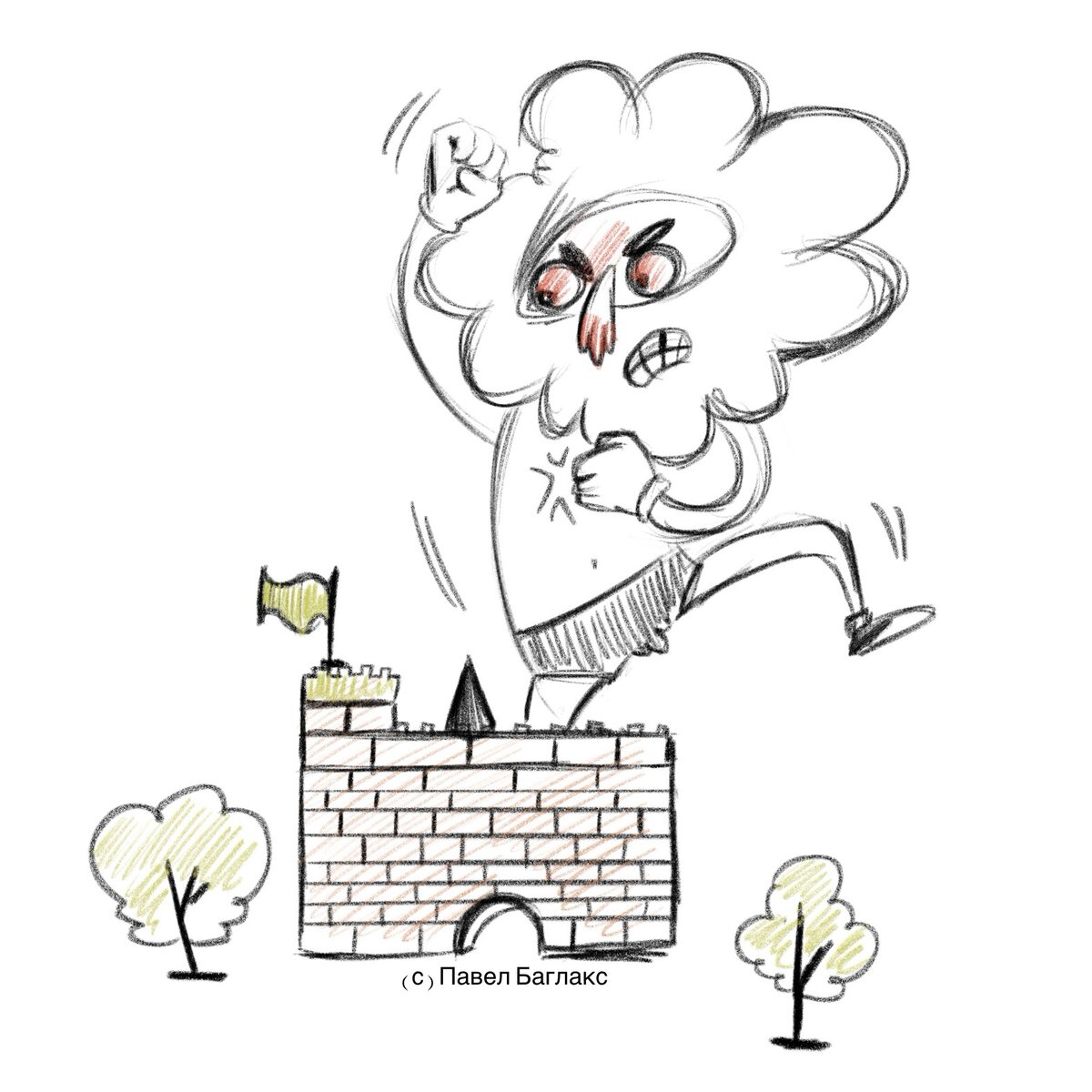 Годзилла за работой