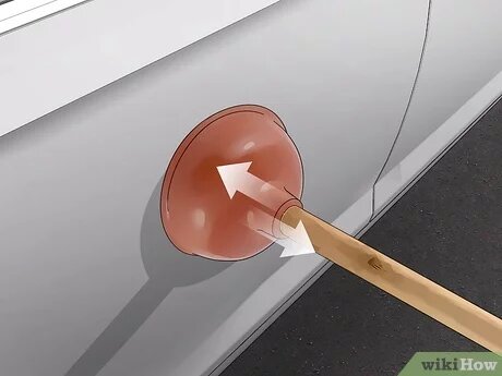 Как выпремить вмятину на автомобиле