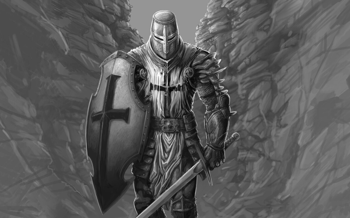 Грустит крестоносец от угрозы забвения. Загружено из интернета.