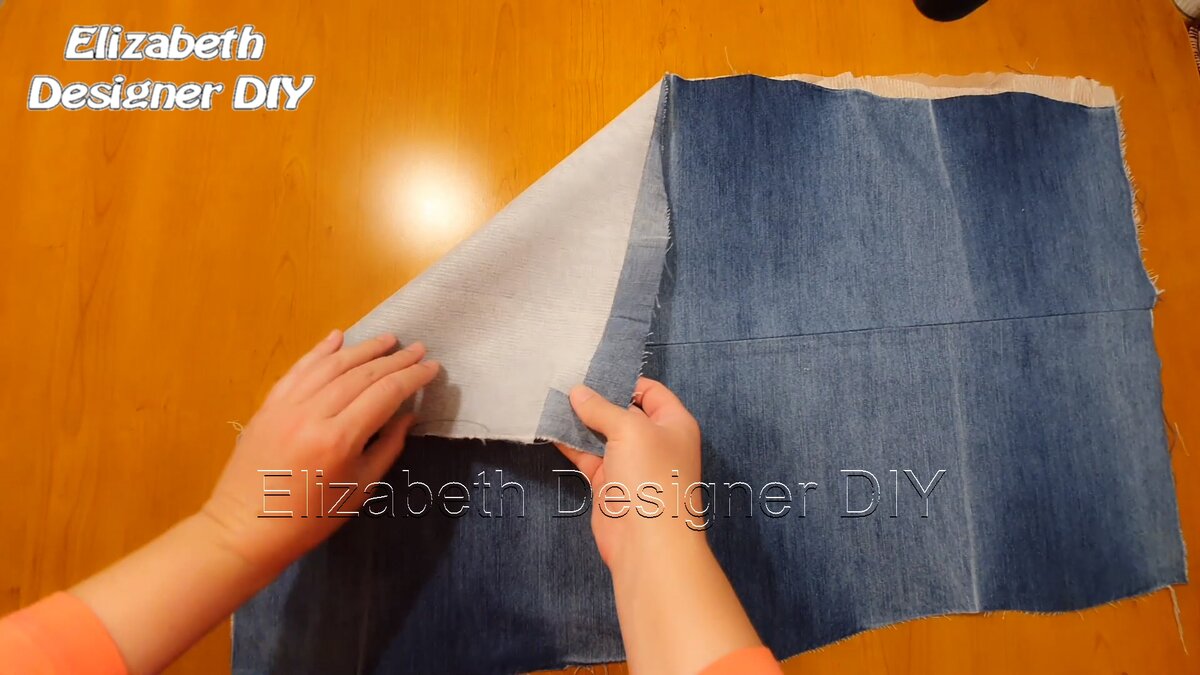 От волана я отрезала все швы и стачала его вдоль. Цветовые пятна пыталась совместить, но нет, спереди и сзади разные детали и глубины складок были. 