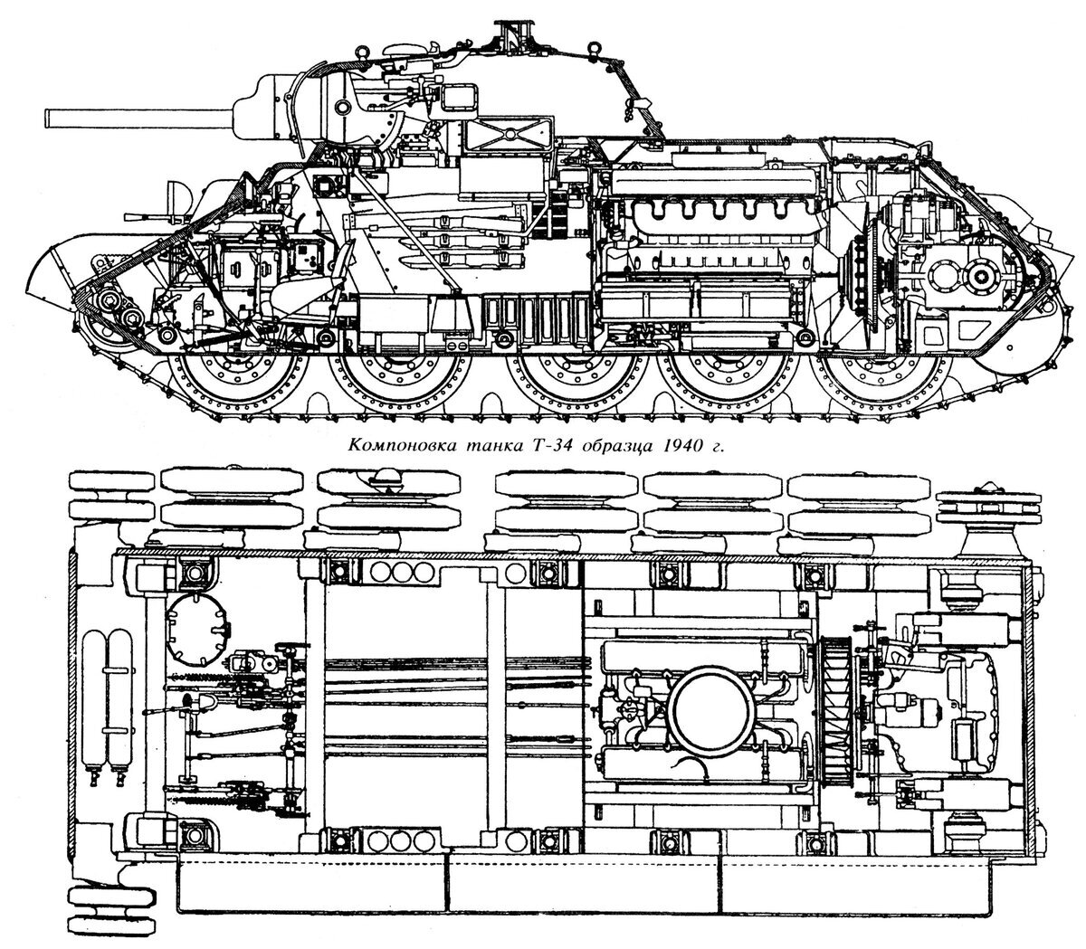 Танк t34 чертеж