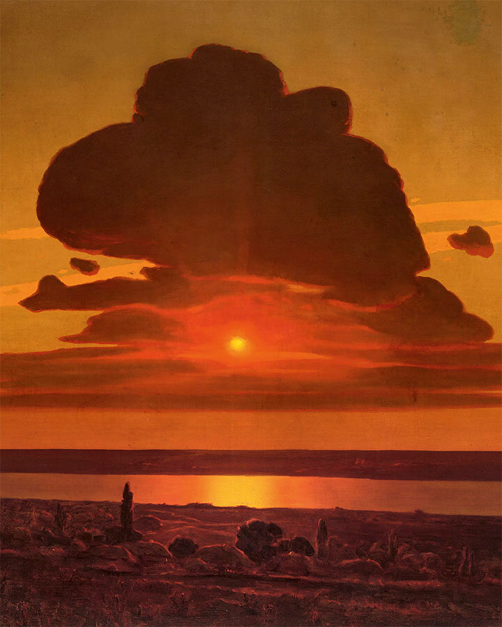 А.И. КУИНДЖИ. Красный закат на Днепре. 1905–1908 
Холст, масло. Музей Метрополитен, Нью-Йорк, США. Фонд Роджерса, 1974.100. Фрагмент
© The Metropolitan Museum of Art