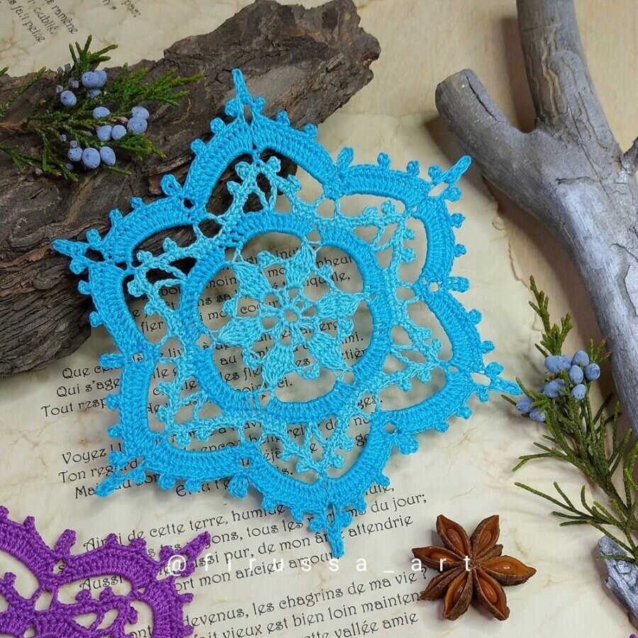    Снежинка крючком от @firussa_artИсточник: @firussa_art