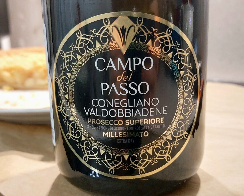 Игристое вино Campo Del Passo / Conegliano Valdobbiadene / Prosecco Superiore DOCG / Millesimato / Extra Dry / Италия / 2021. Источник фото — блог Яндекс Дзен «Wine Hunter»