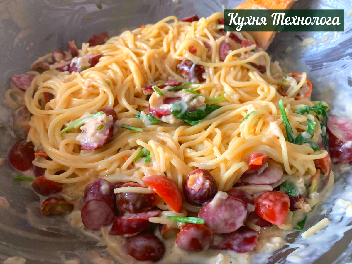 Спагетти с копченостями - пошаговый рецепт с фото на slep-kostroma.ru