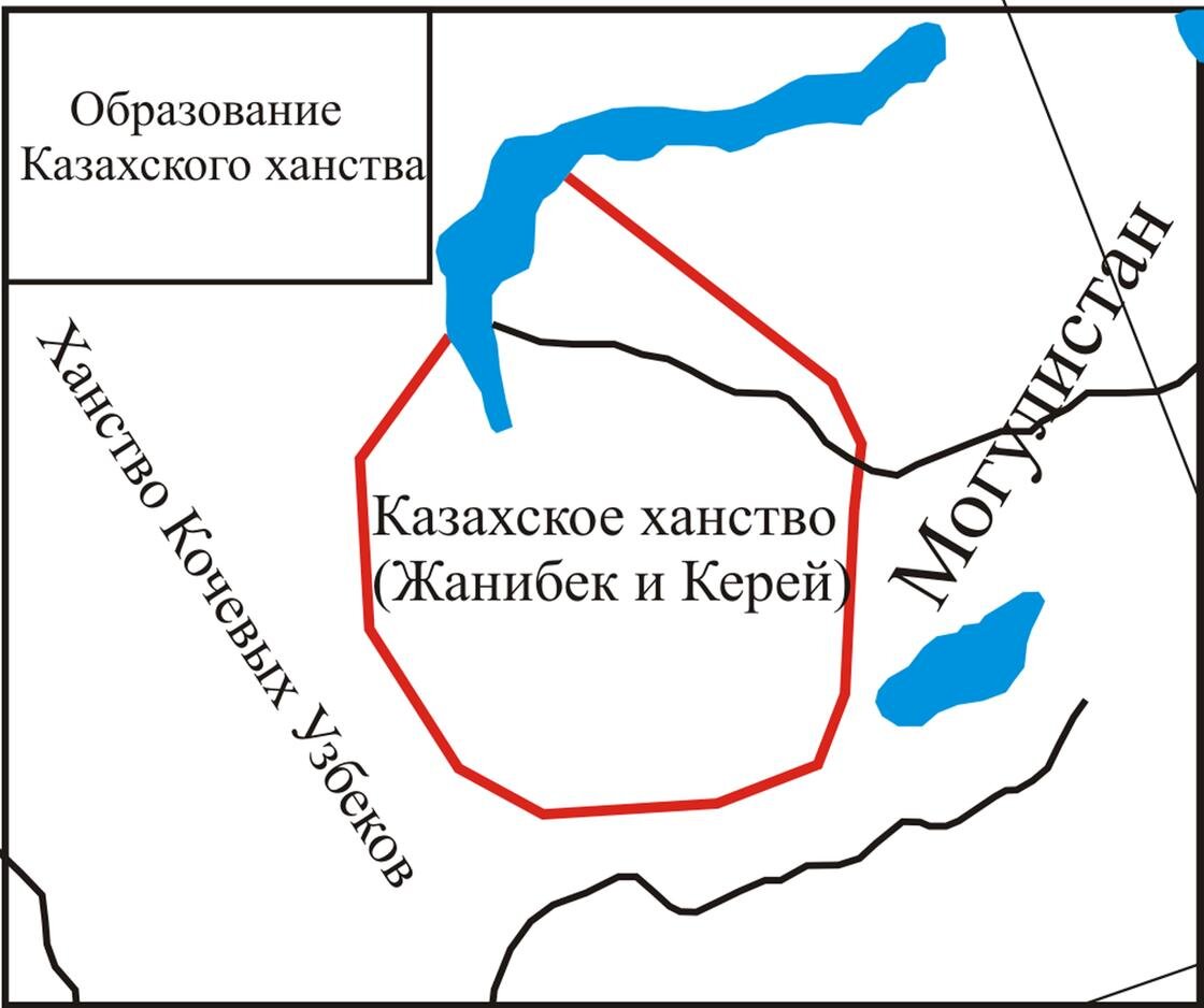    Границы Казахского ханства:Wikipedia/Adaykz