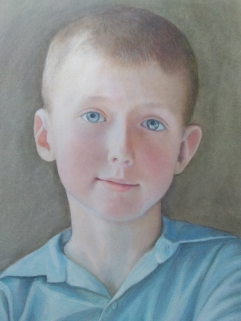 "Портрет внука", бумага, акварель