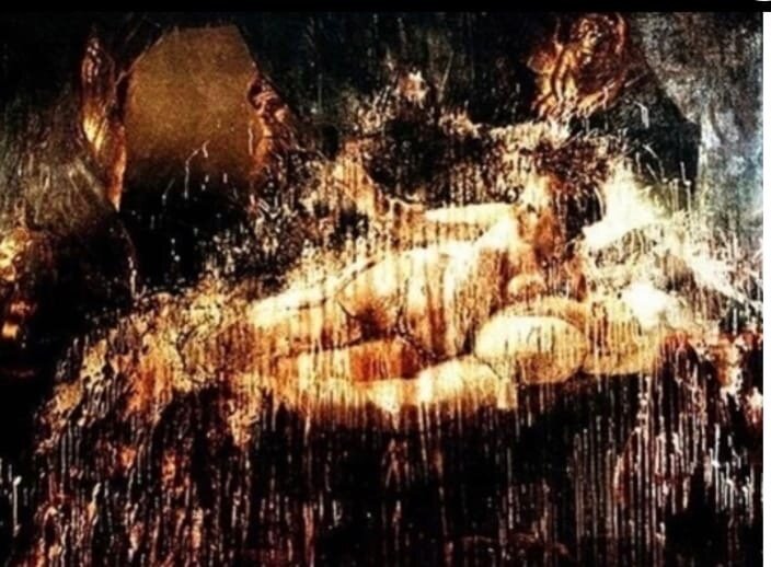 Так выглядело полотно после нападения. Фото из интернета