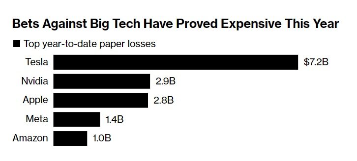    Размер убытка от коротких позиций (с начала года)Bloomberg