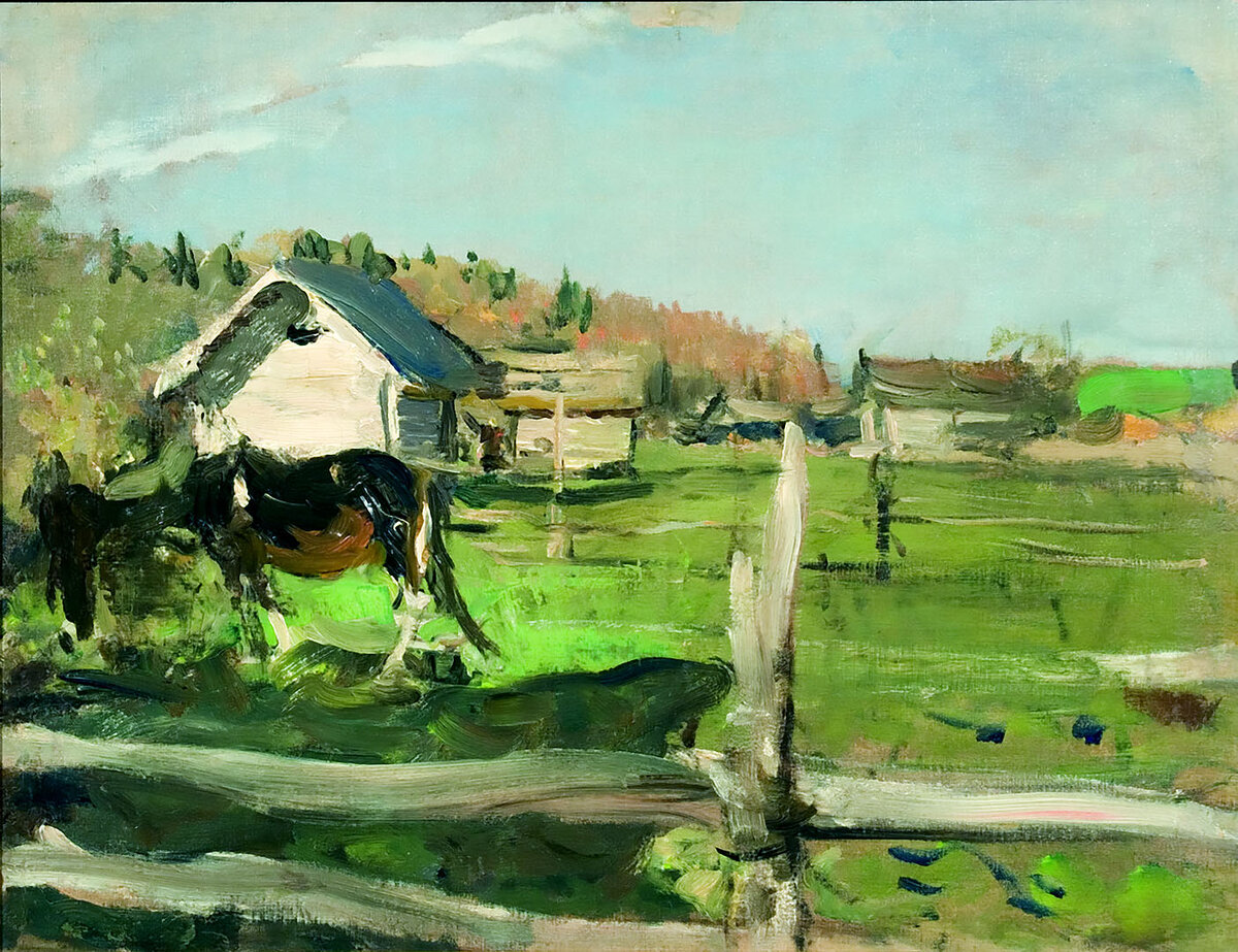 Валентин СЕРОВ Пейзаж с лошадками. (Деревенский пейзаж). 1890 Фото: Музей-квартира А. И. Куинджи
Источник: artsacademymuseum.org
