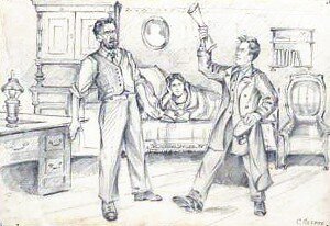 Иллюстрация к рассказу, С.А.Петров, 1940