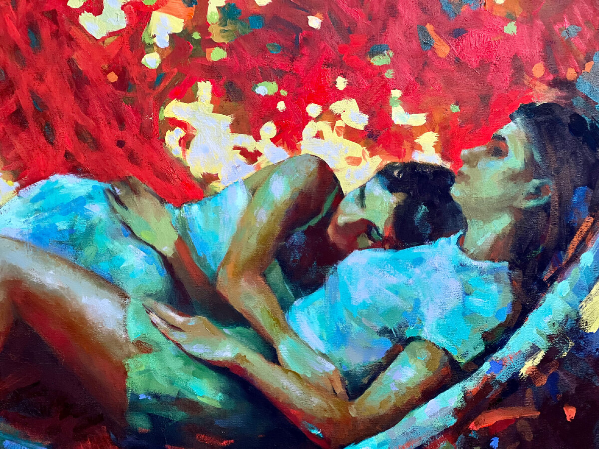 «Сестры». Sklyar. 1000х1200. Холст, масло. 2022 год (фрагмент). 