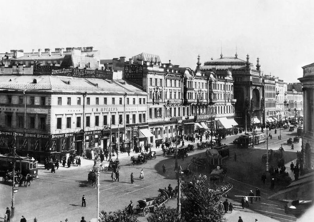 Дом на Невском, 54. Фотография Карла Буллы, конец XIX века.  Фото Яндекс. картинки