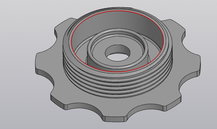 Внешний вид модели пробки-переходника для установки в нее гидрозатвора с индикаторной жидкостью
