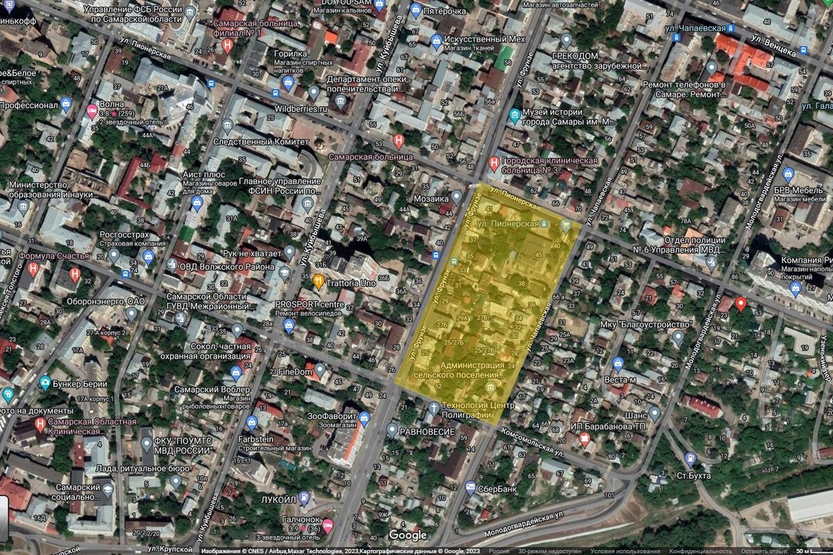 14-й квартал на карте современной Самары