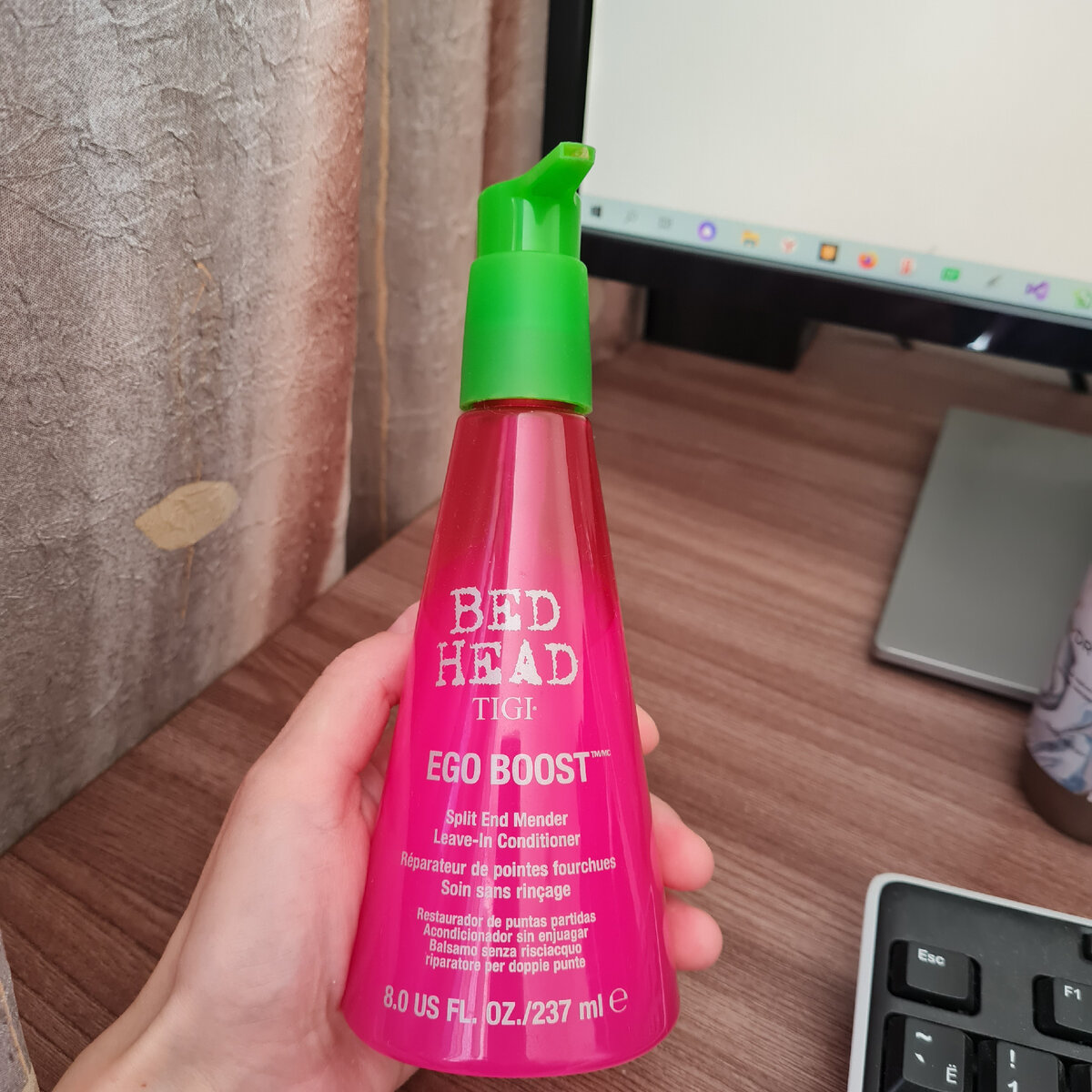 Фото автора. Крем-кондиционер для защиты волос от повреждений и сечения TIGI Bed Head Ego Boost.