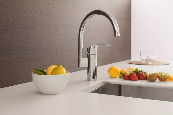 Смеситель для кухни GROHE Eurosmart new с высоким изливом, хром (33202002)