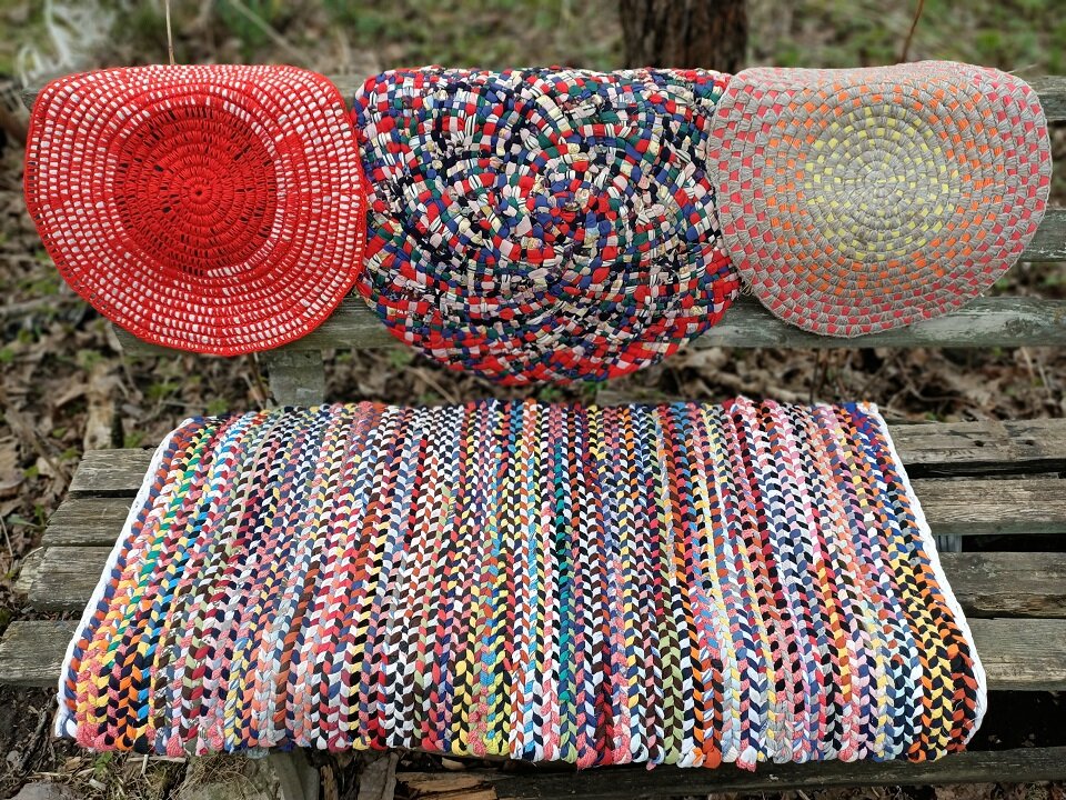 Плетем вместе: Чичковкие коврик (полутканье). | VK