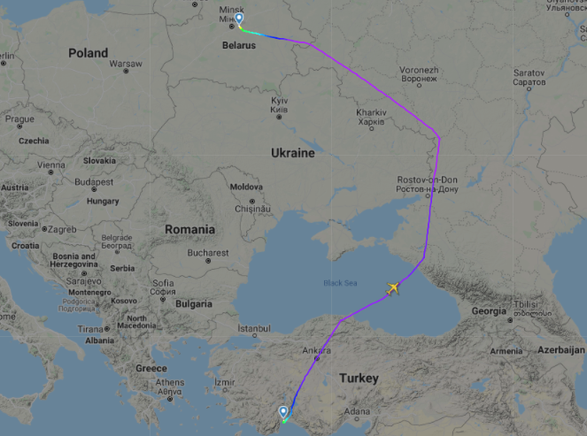 Рейс из Минска в Анталию.