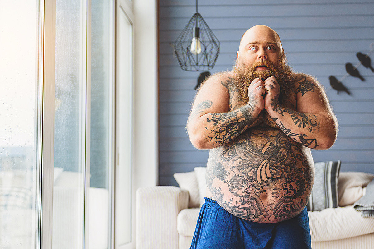 Татуированные мужчины толстые
