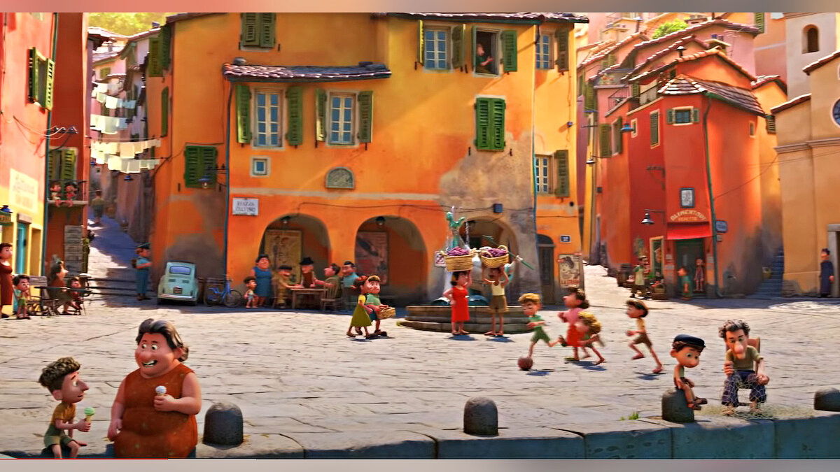 Кадр из мультфильма "Luca"