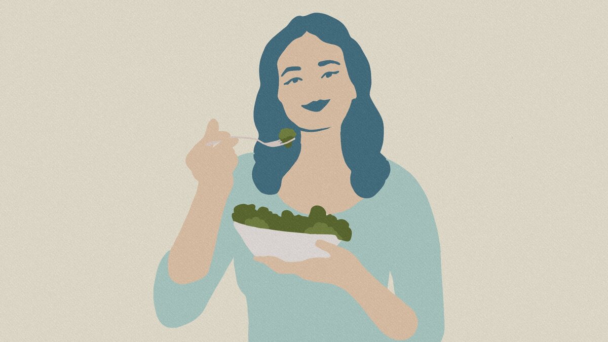 На картинке я, каждый год ставящая цель питаться здоровой едой)