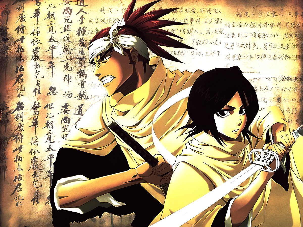 5. <b>Рукия</b> Кучики и Рэндзи Абараи (Блич / Bleach) .