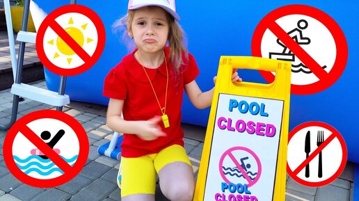 Eva and safety rules in the pool