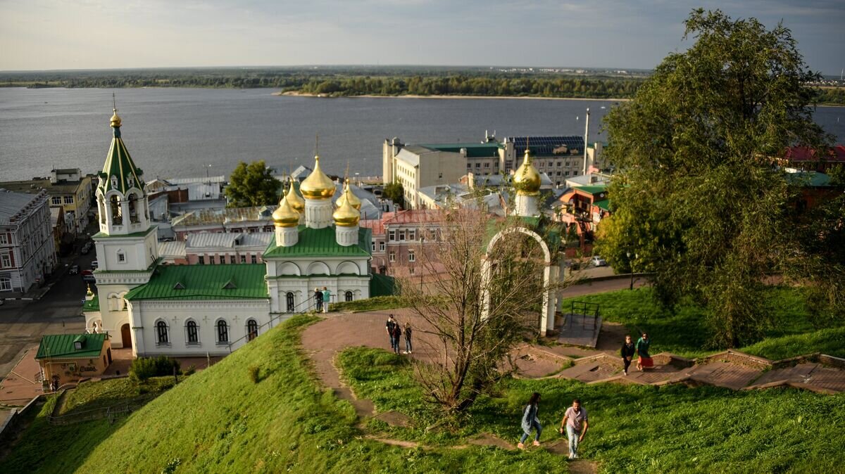    Вид на церковь Рождества Иоанна Предтечи на Торгу в Нижнем Новгороде© РИА Новости / Алексей Филиппов