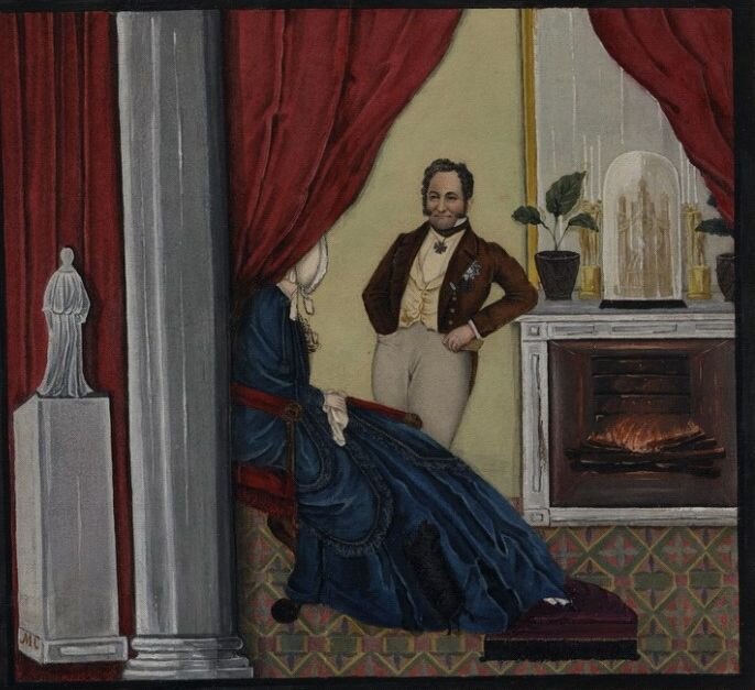 Неизвестный художник. Интерьер столовой в дворянском доме. 1840-е гг. 