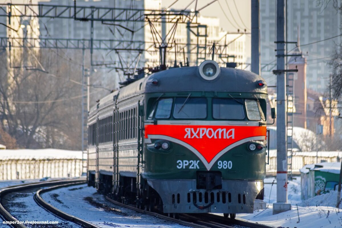 Электропоезд ЭР2К-980, перегон Бескудниково - Москва-Бутырская 