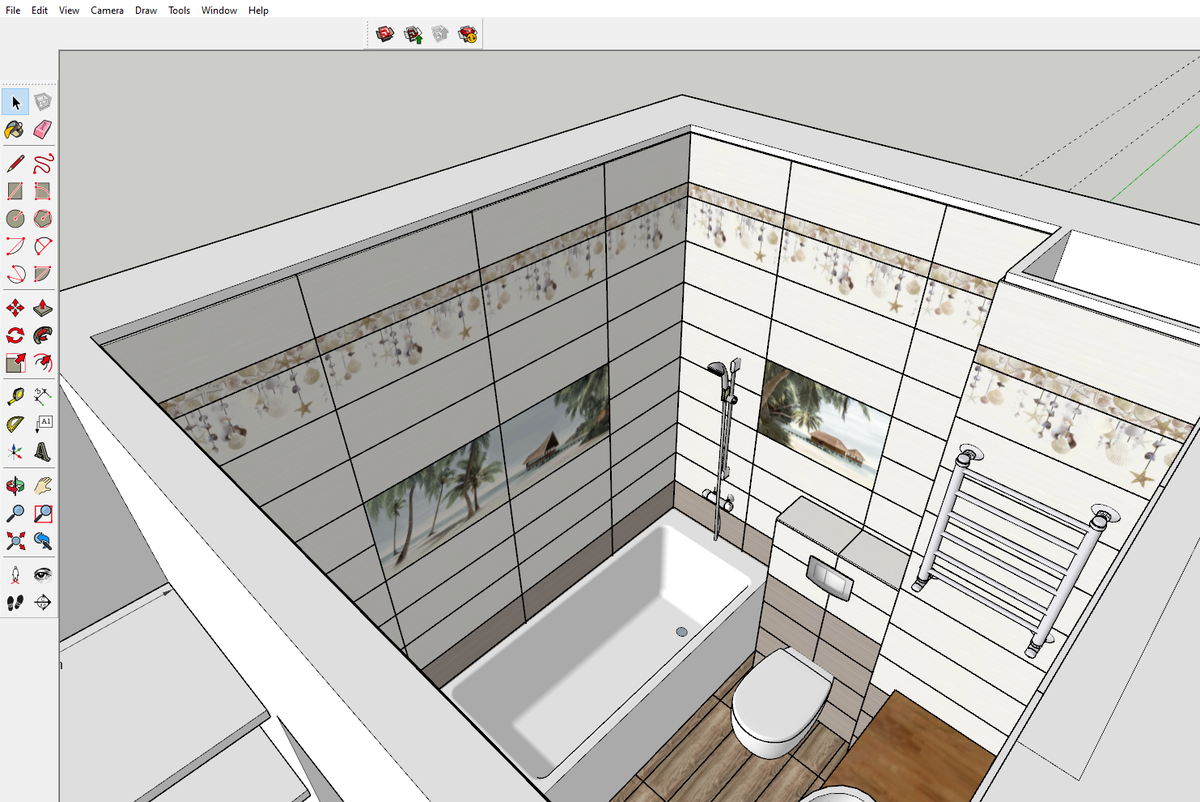 Как создать объект со своей текстурой в SketchUp. На примере плитки для ...